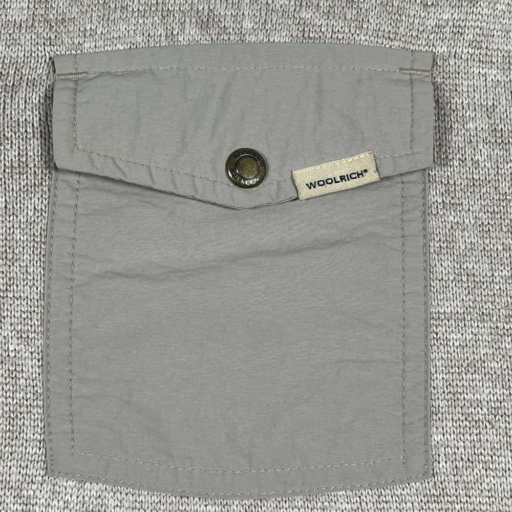 Woolrich 1/4 Snap Button Pullover Sweater Men's XL Fleece Beige Long Sleeve READ - Picture 4 of 11